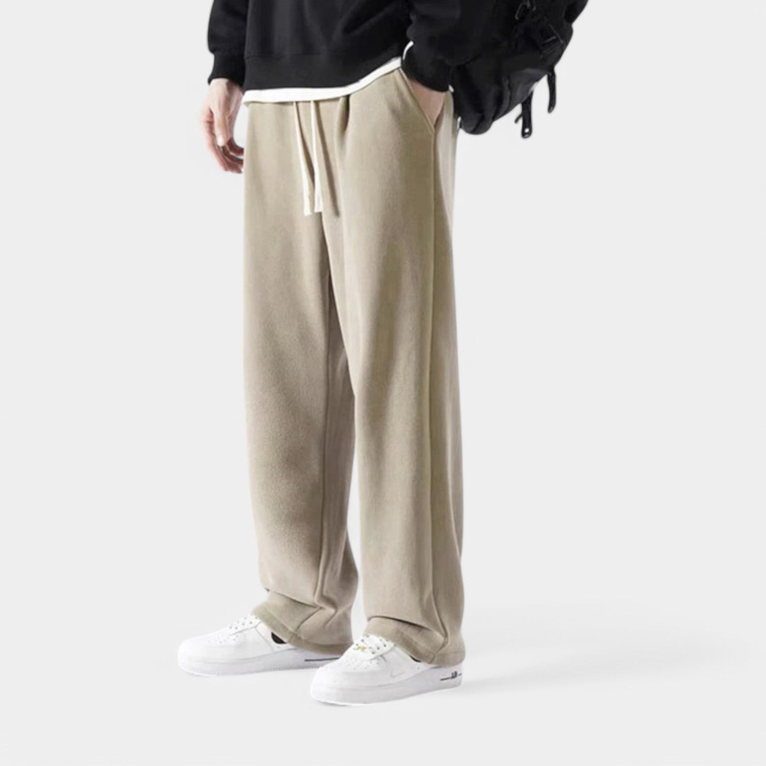 Valenti | Teddy Fleece Sweatpants - Wide Leg Casual Trousers