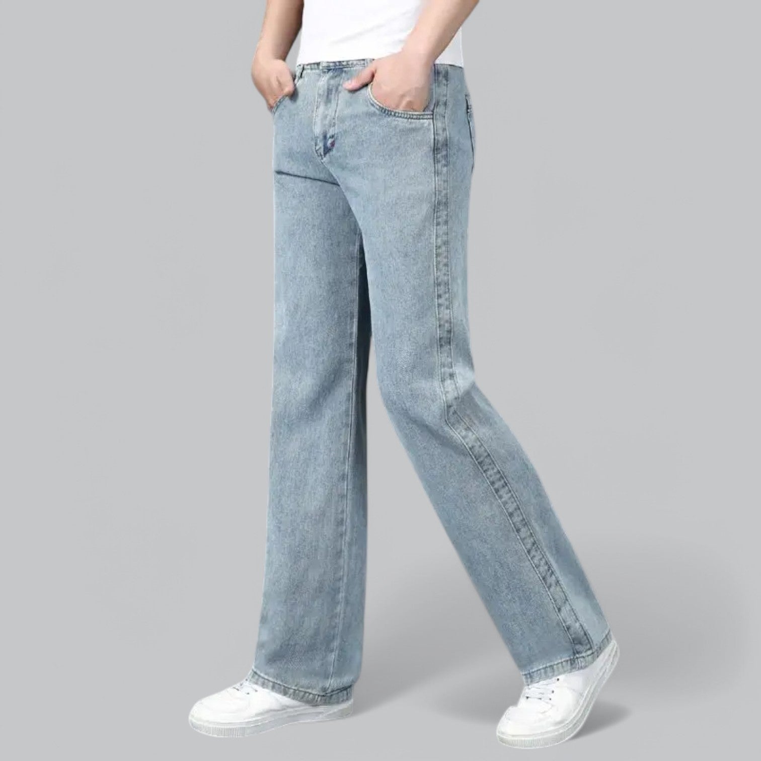 Valenti | Vintage Wide Leg Straight Jeans - Casual Loose Fit Pants