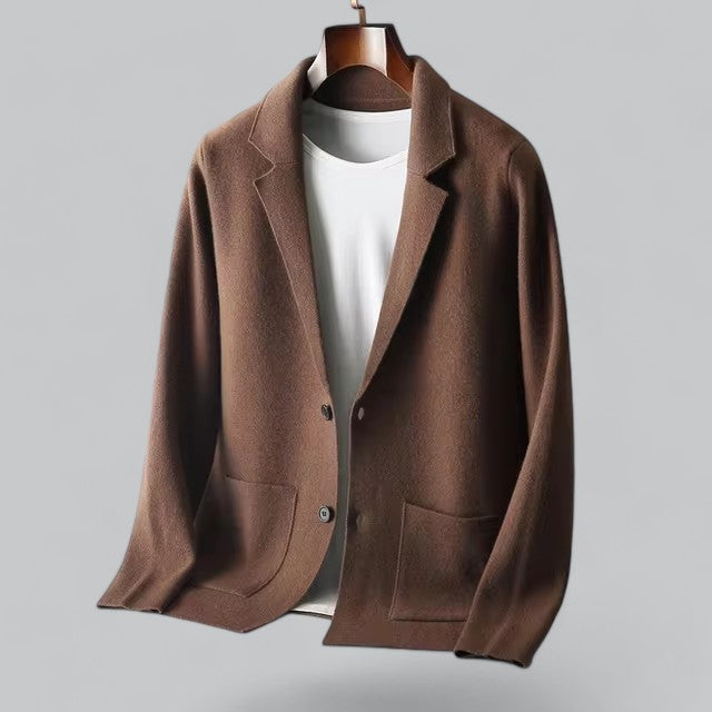 Valenti | Men's Cashmere Jacket Merino Wool Collar
