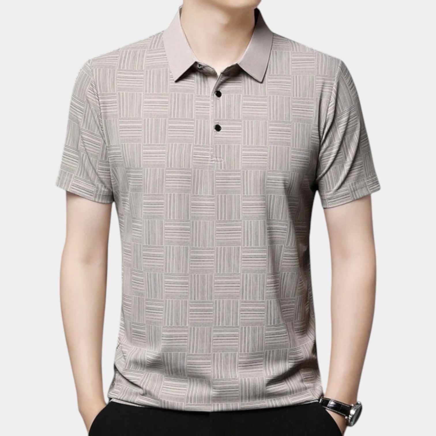 Valenti | Printed Short Sleeve Polo Shirt - Business T-Shirt