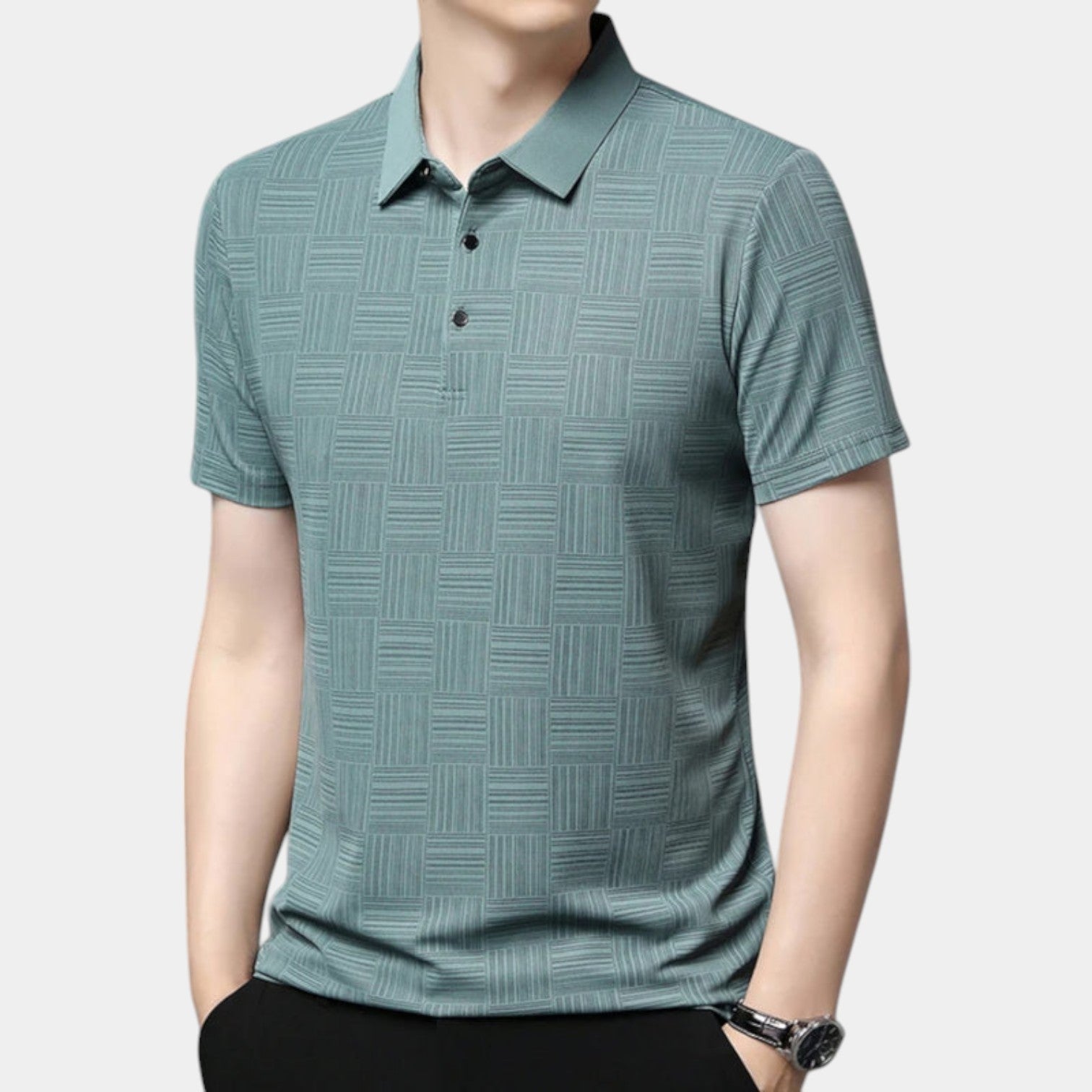 Valenti | Printed Short Sleeve Polo Shirt - Business T-Shirt