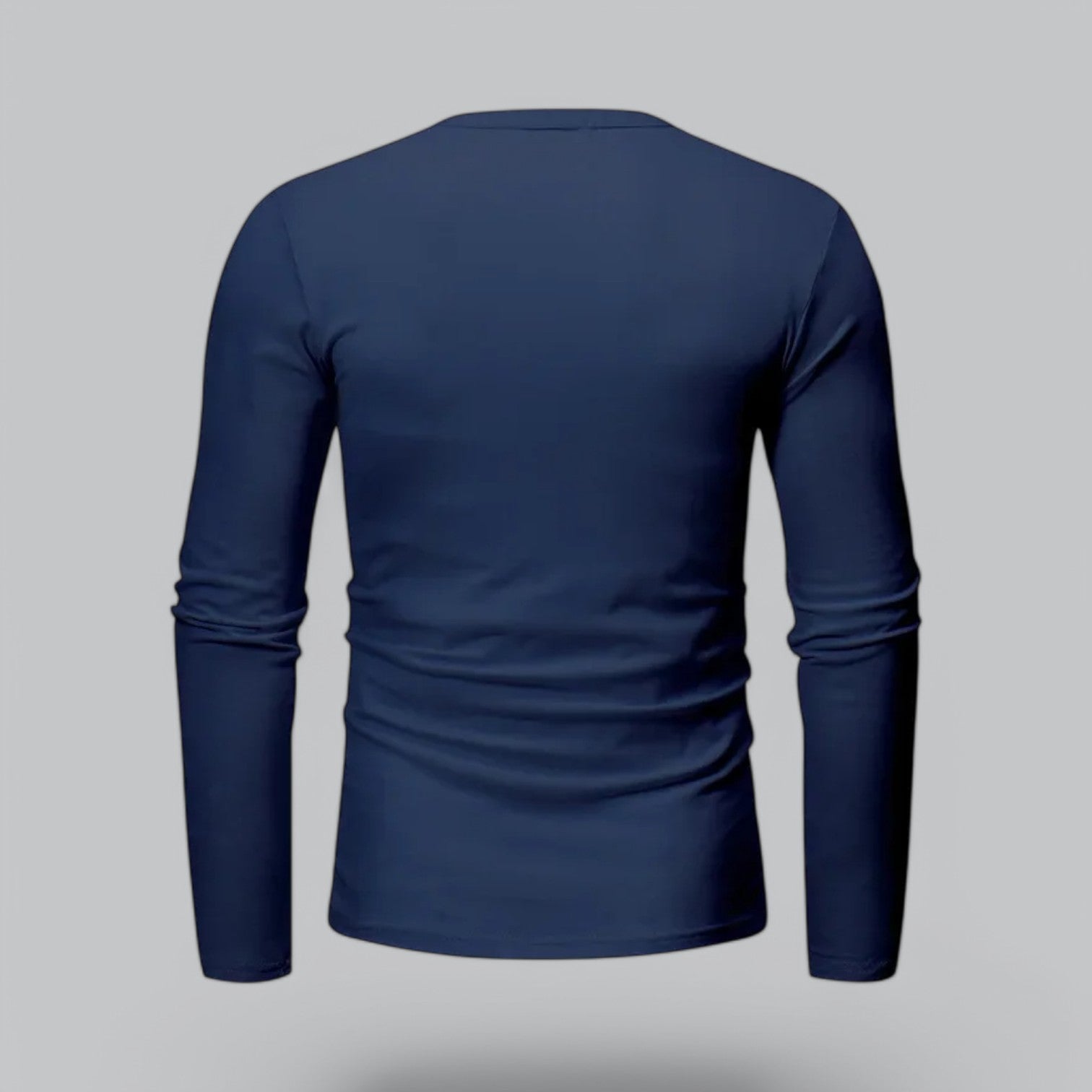 Valenti | Long Sleeve Henley Smart Shirt - Spring Casual Cotton Tee-VALENTI