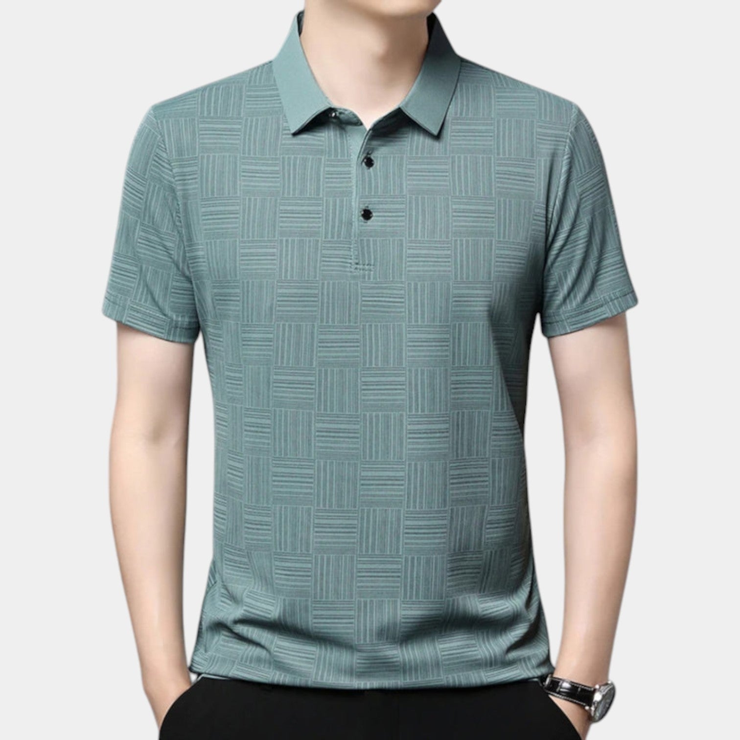 Valenti | Printed Short Sleeve Polo Shirt - Business T-Shirt