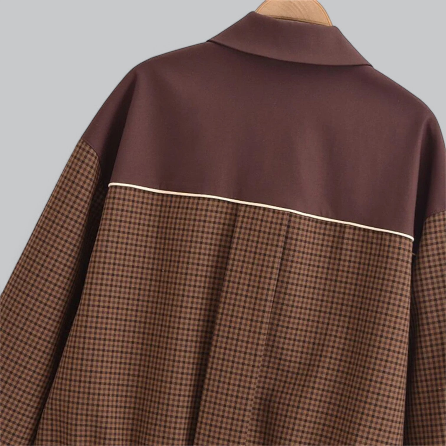 Valenti | Retro Plaid Zipper Coat - Loose Fit Casual Bomber Jacket