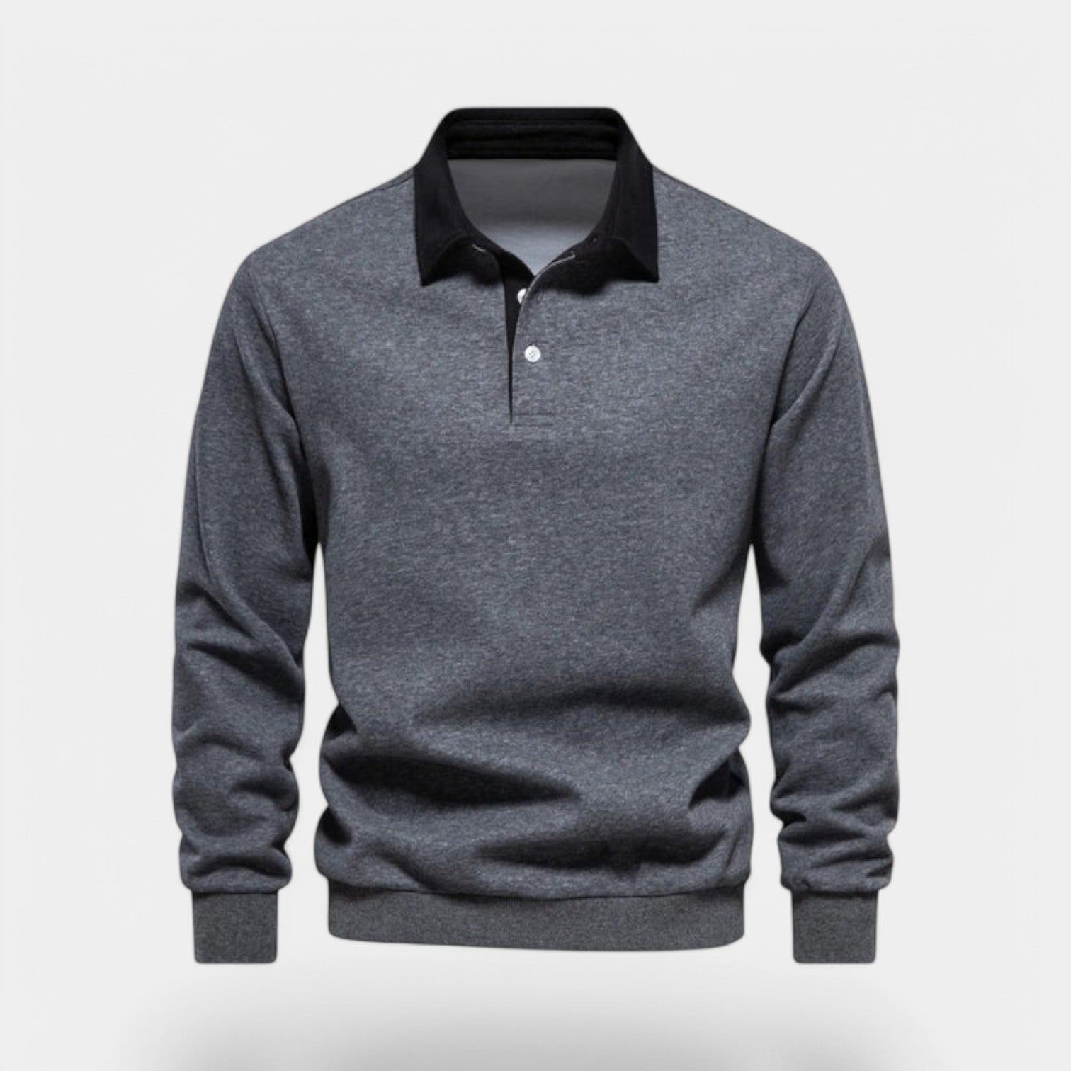 Valenti | Dress Collar Polo Neck Sweatshirt - Cotton Pullover