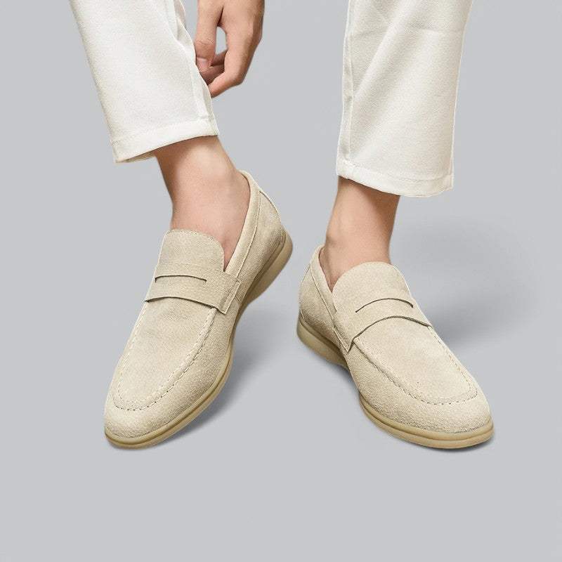 Valenti | Luxury Old-Money Loafers - Faux Suede Moccasins