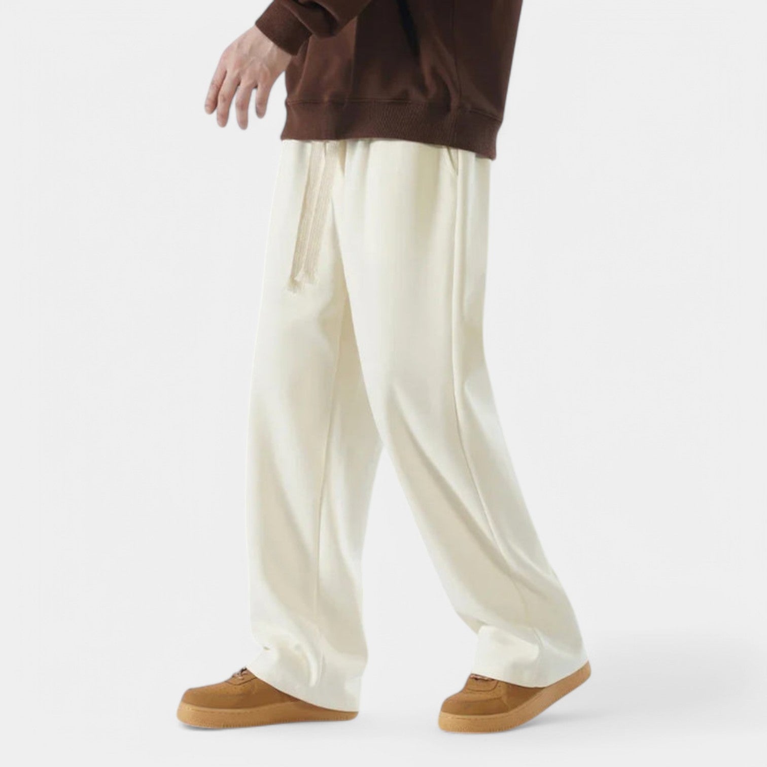 Valenti | Casual Straight Leg Joggers - Cotton Wide Baggy Sweatpants