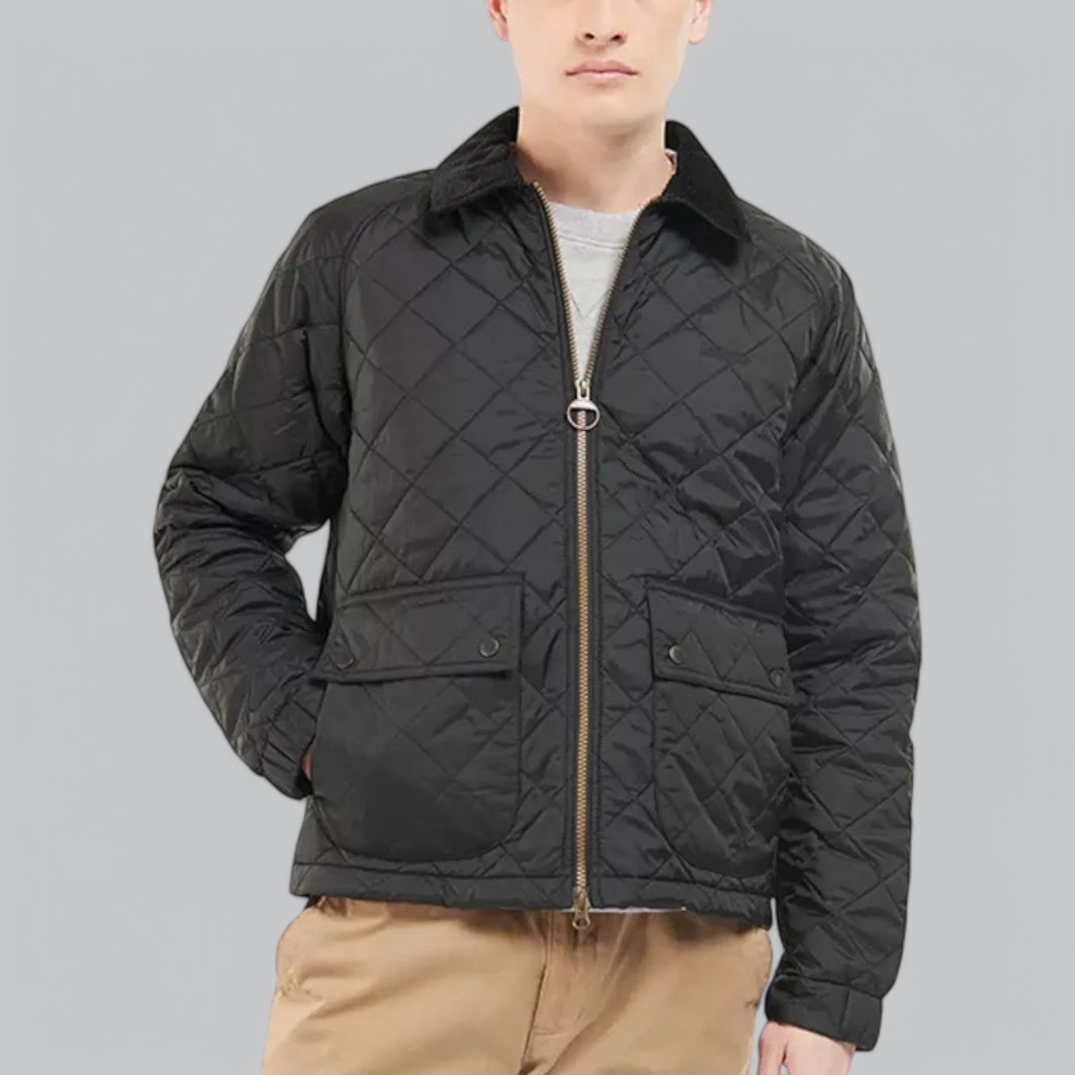 Valenti | Classic Quilted Corduroy Military Jacket - Retro Windproof Bomber
