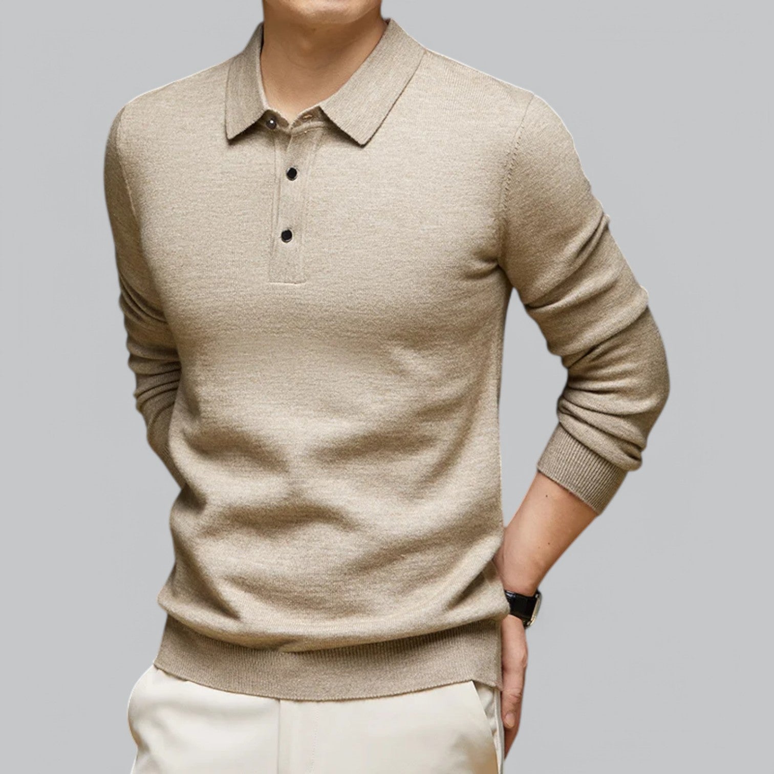 Valenti | Classic Cashmere Polo Jumper - Knitted Pullover
