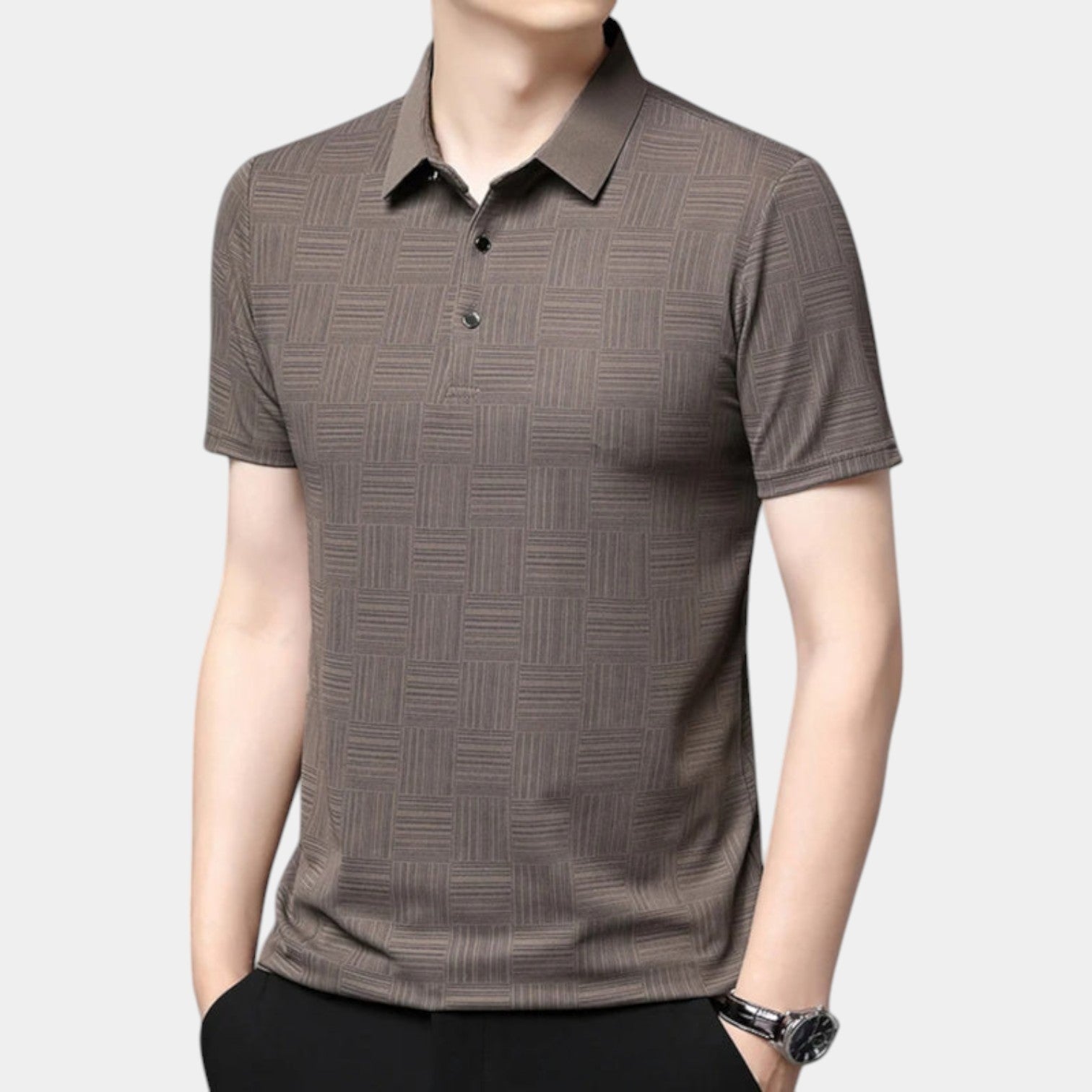 Valenti | Printed Short Sleeve Polo Shirt - Business T-Shirt
