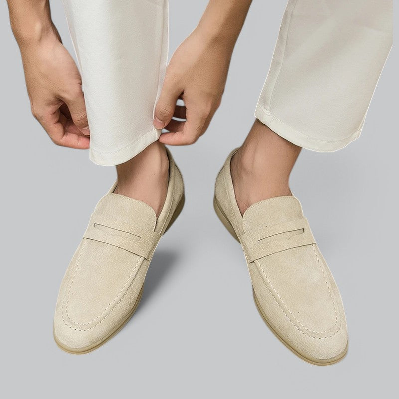 Valenti | Luxury Old-Money Loafers - Faux Suede Moccasins