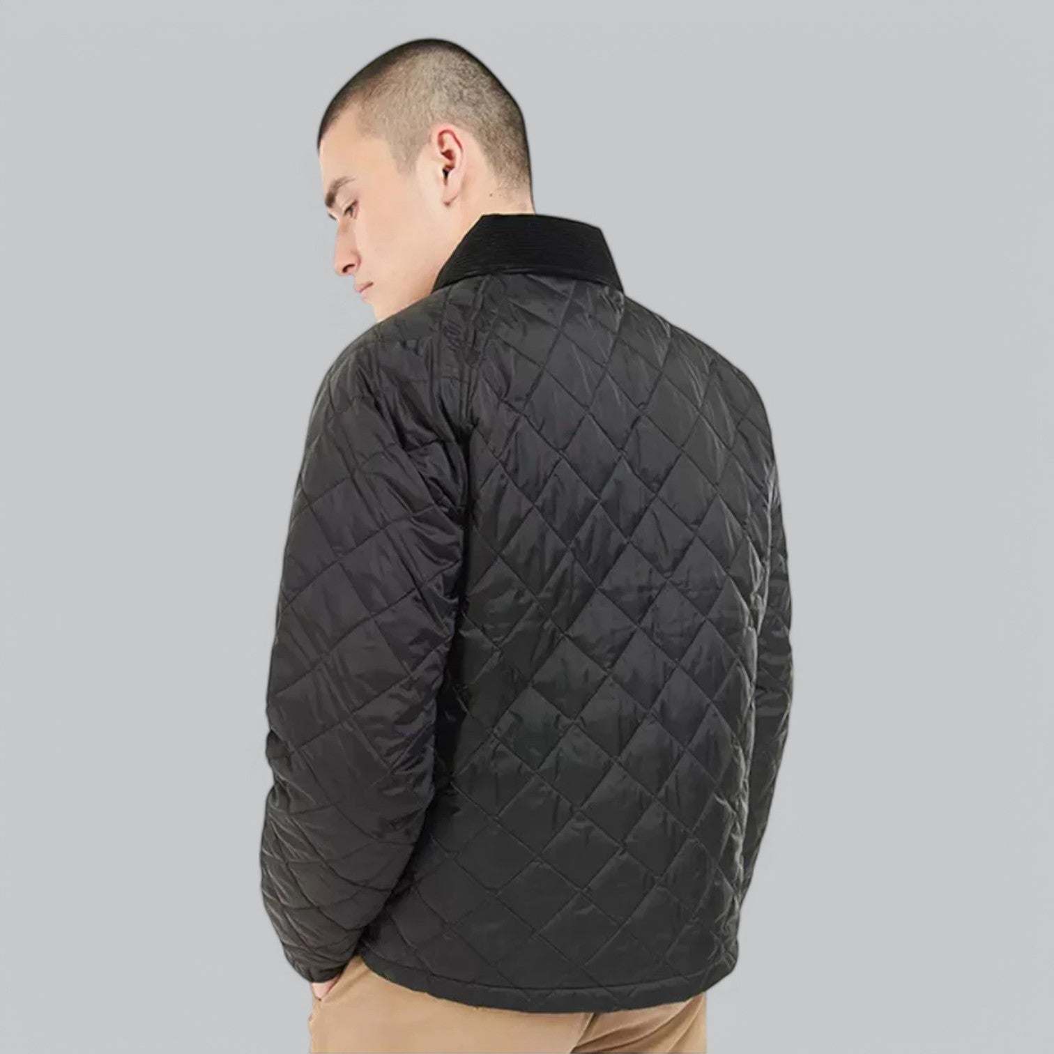 Valenti | Classic Quilted Corduroy Military Jacket - Retro Windproof Bomber