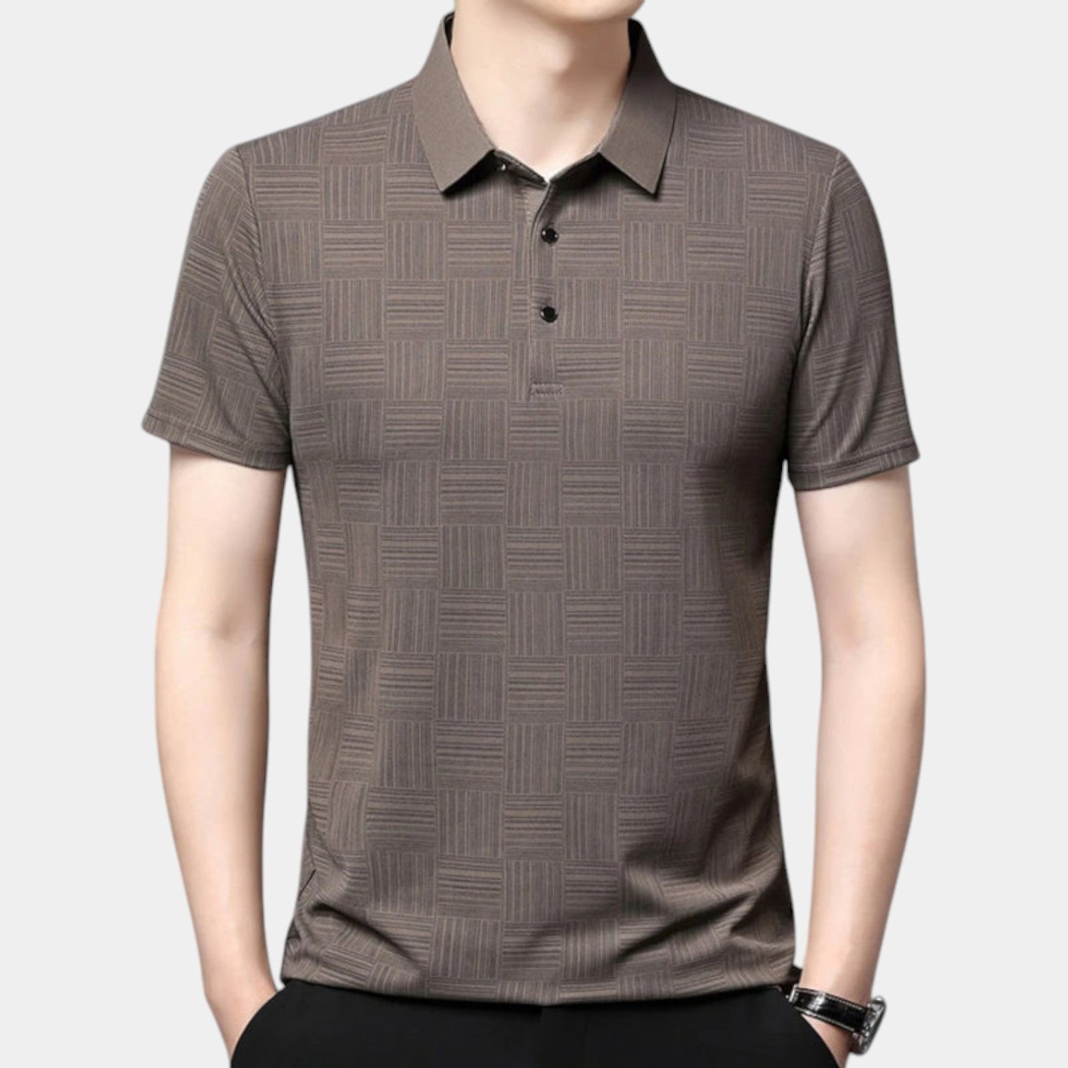 Valenti | Printed Short Sleeve Polo Shirt - Business T-Shirt