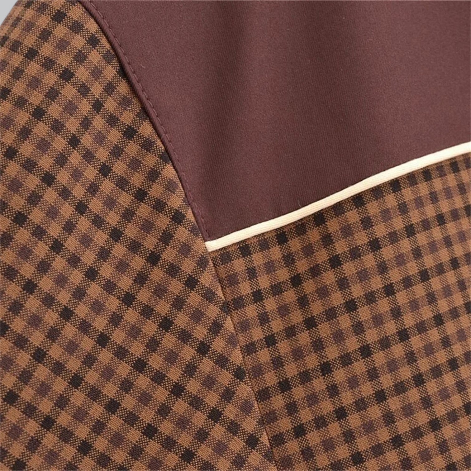Valenti | Retro Plaid Zipper Coat - Loose Fit Casual Bomber Jacket