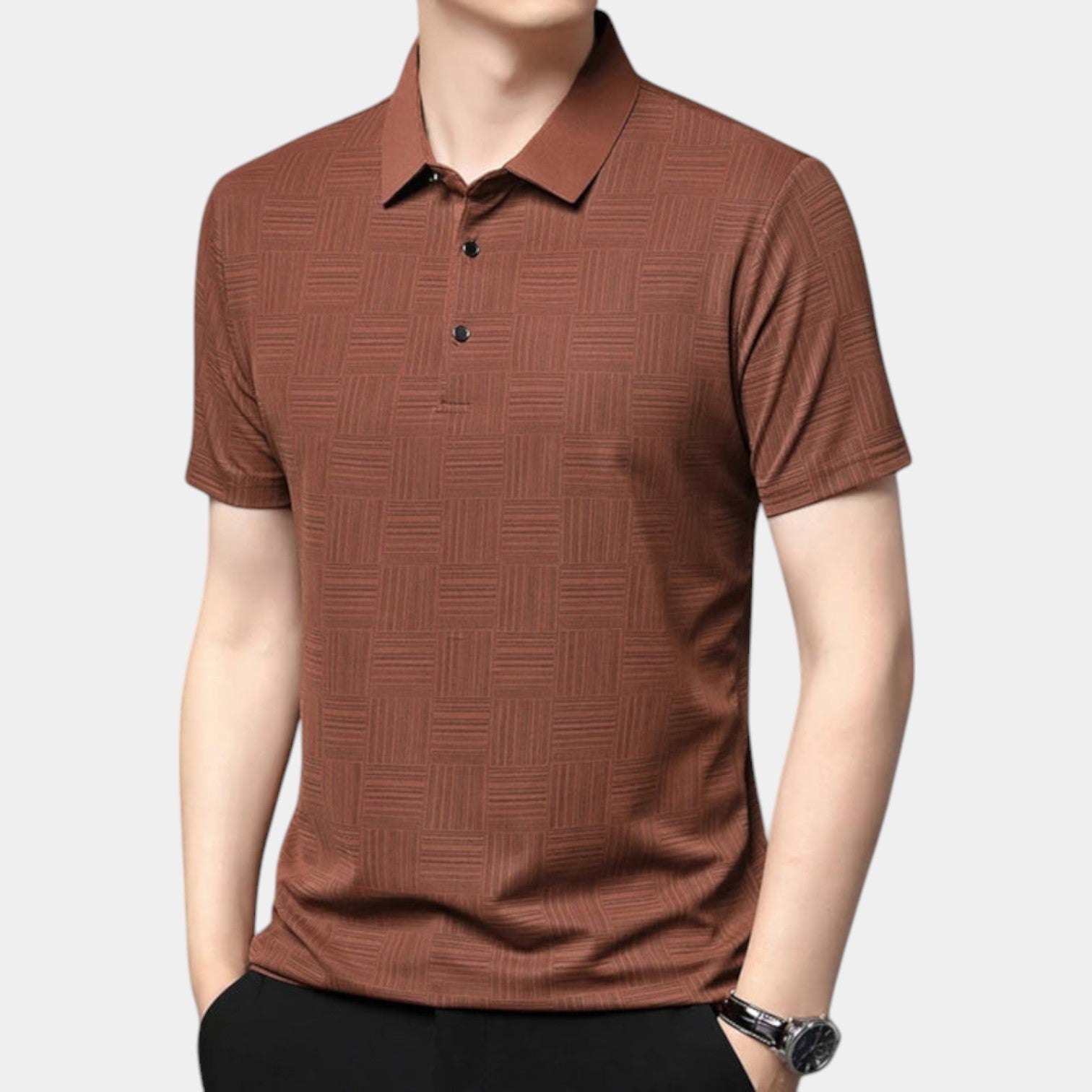 Valenti | Printed Short Sleeve Polo Shirt - Business T-Shirt