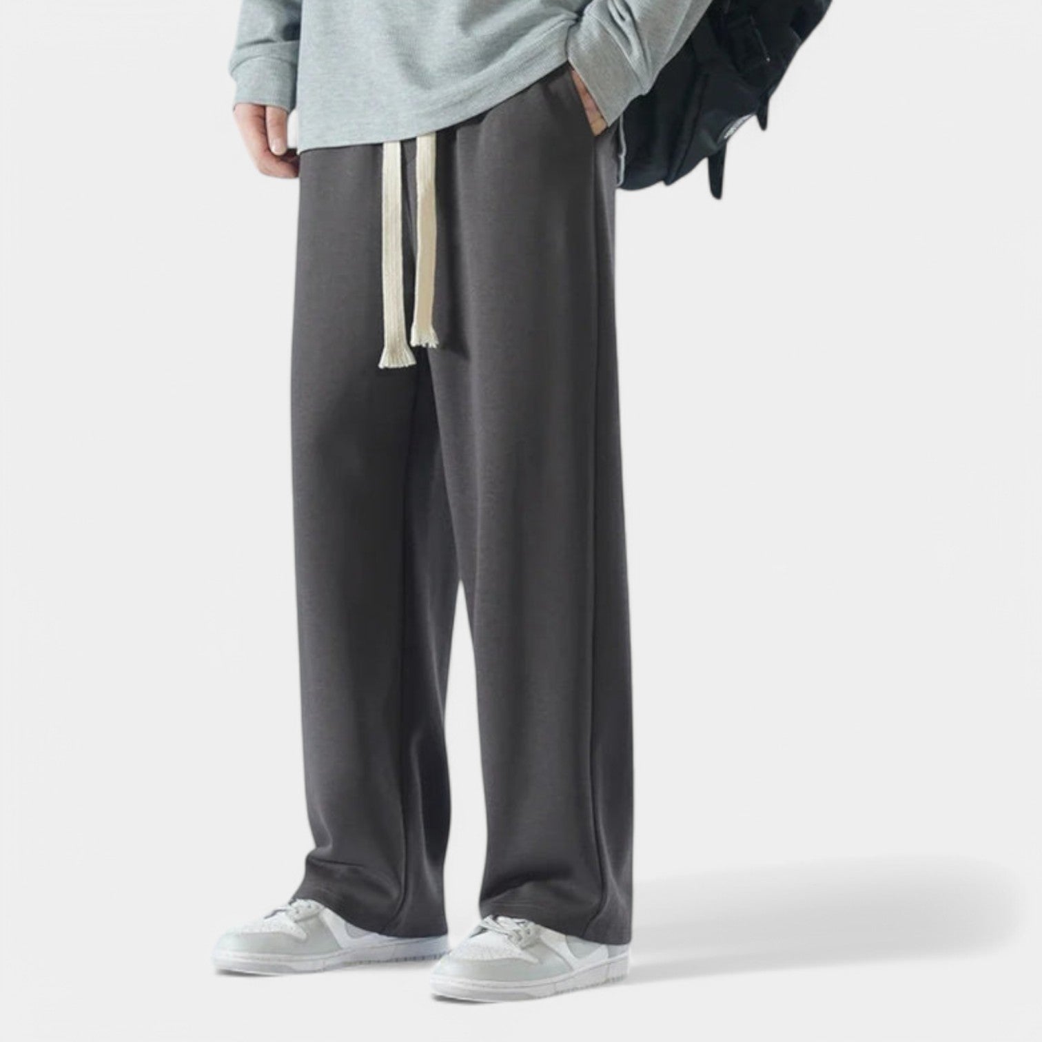 Valenti | Casual Straight Leg Joggers - Cotton Wide Baggy Sweatpants