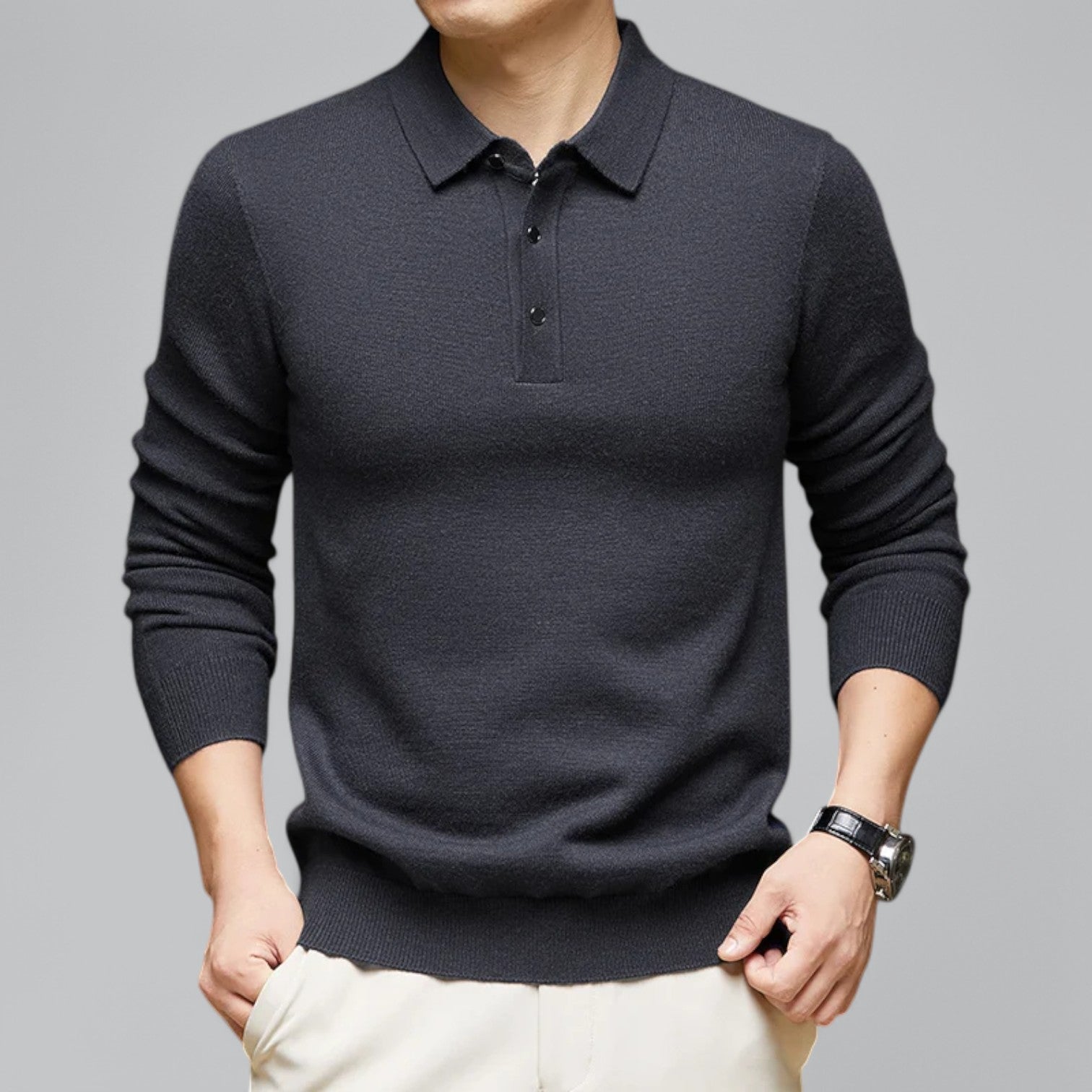 Valenti | Classic Cashmere Polo Jumper - Knitted Pullover
