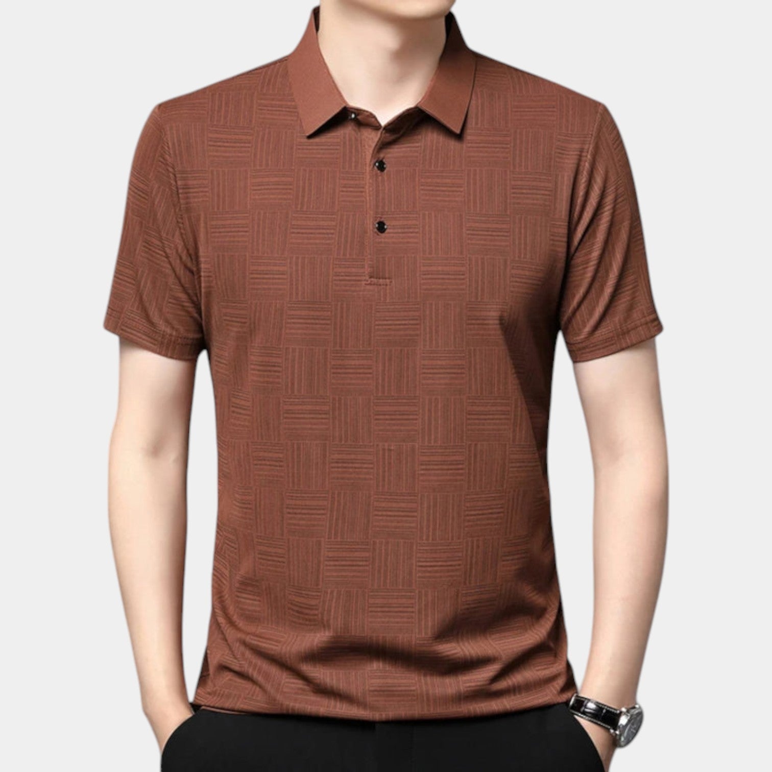 Valenti | Printed Short Sleeve Polo Shirt - Business T-Shirt