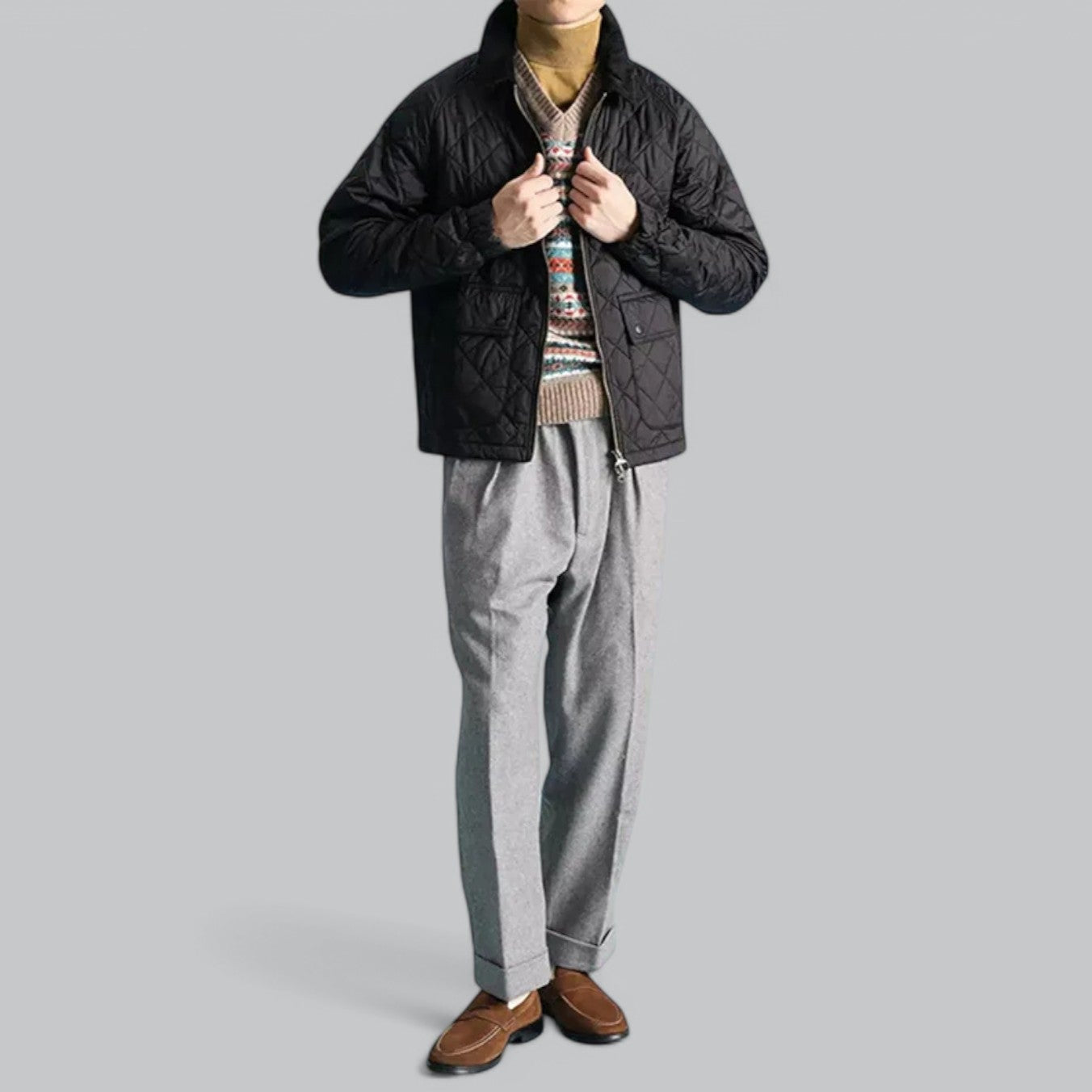 Valenti | Classic Quilted Corduroy Military Jacket - Retro Windproof Bomber