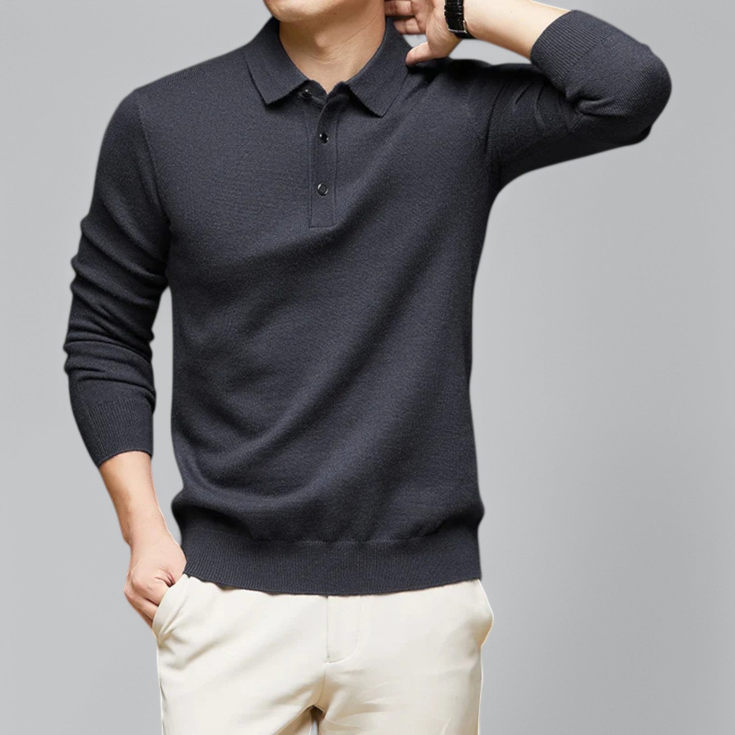 Valenti | Classic Cashmere Polo Jumper - Knitted Pullover