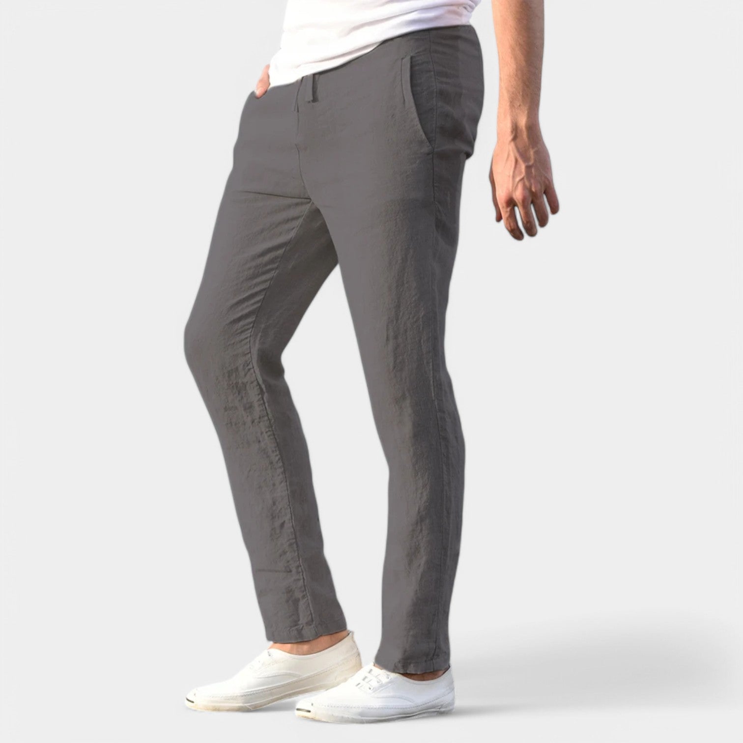 Valenti | Linen Blend Trousers - Slim Fit
