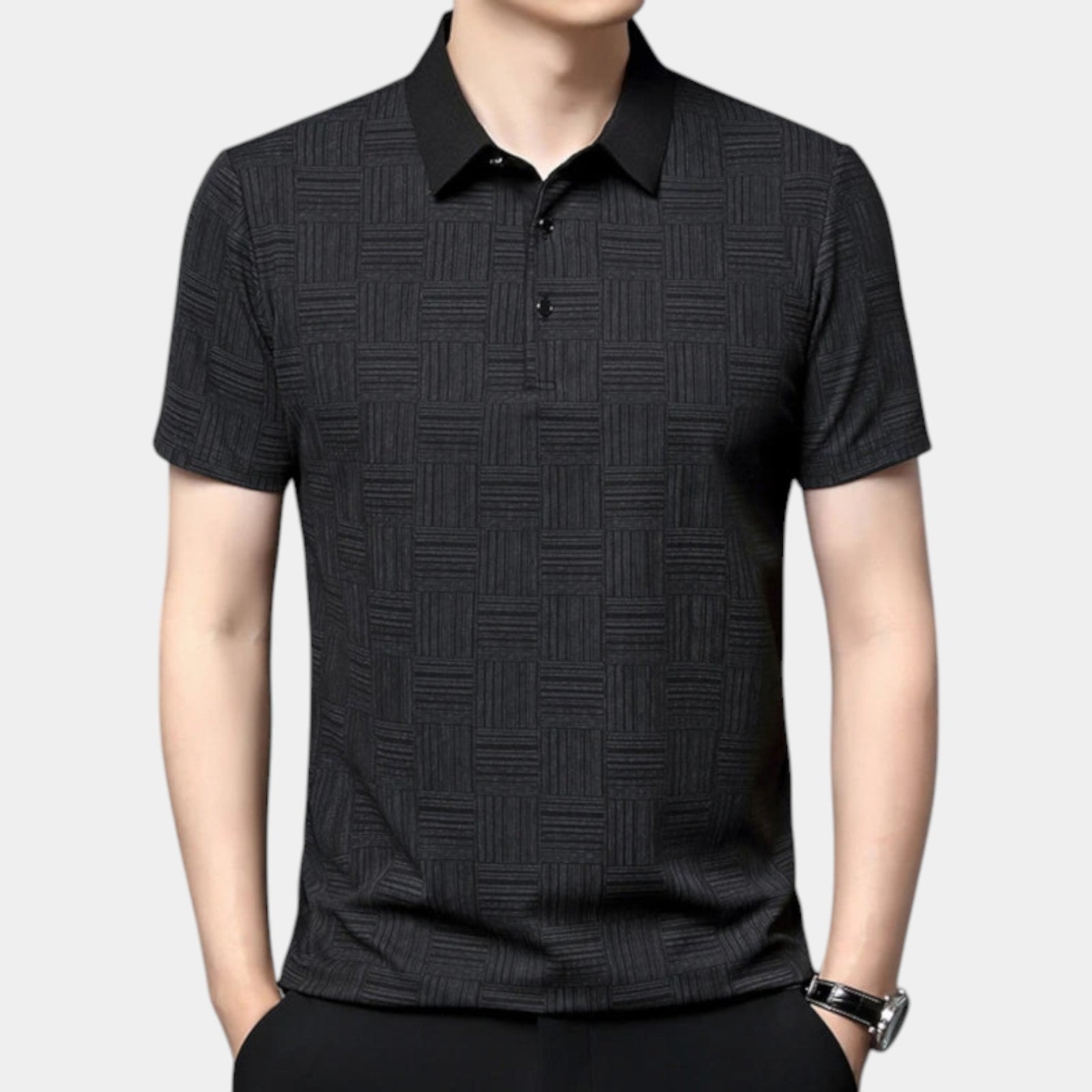 Valenti | Printed Short Sleeve Polo Shirt - Business T-Shirt