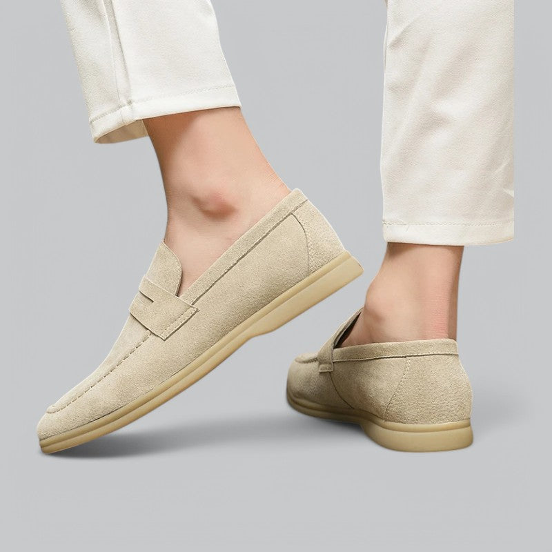 Valenti | Luxury Old-Money Loafers - Faux Suede Moccasins