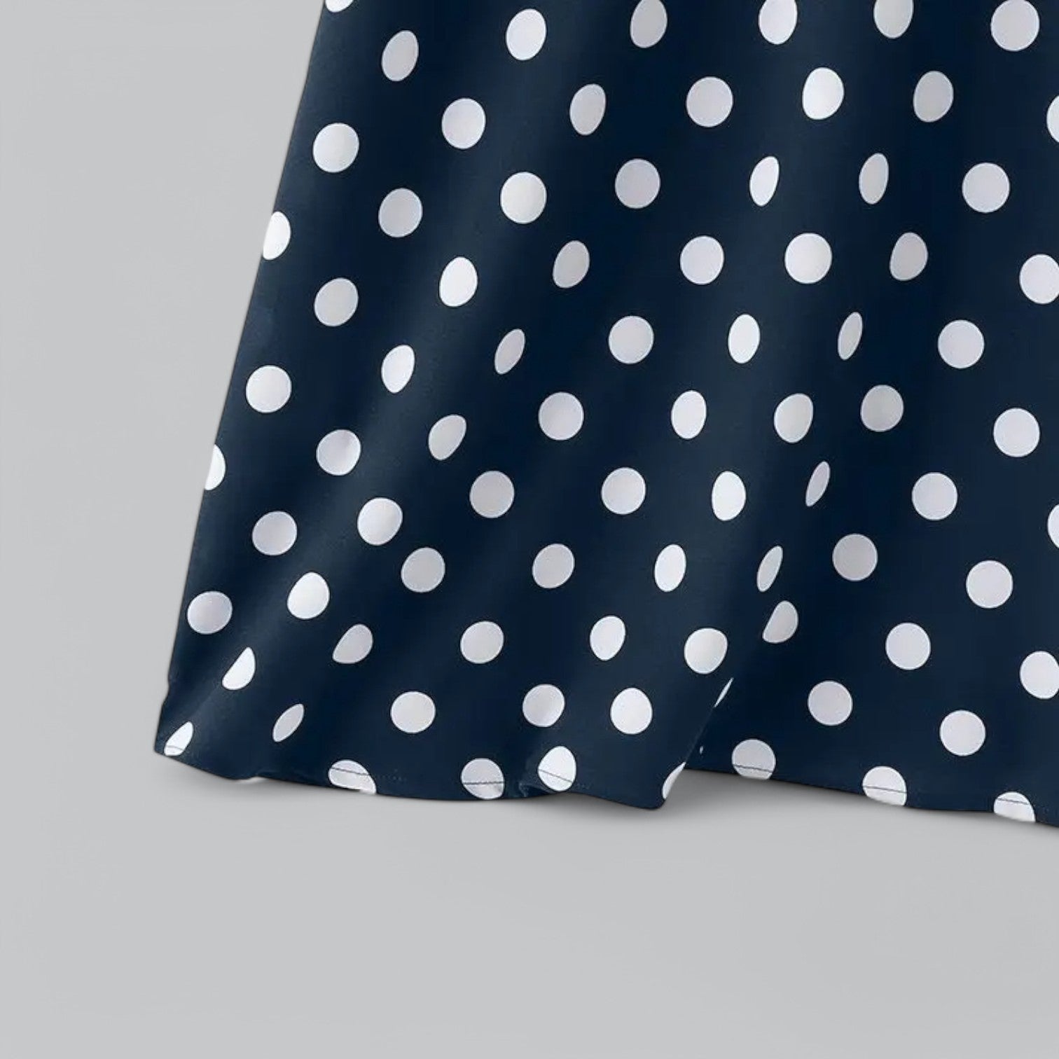Valenti | Tie Neck Polka Dot Dress - Short Sleeve Midi Dress