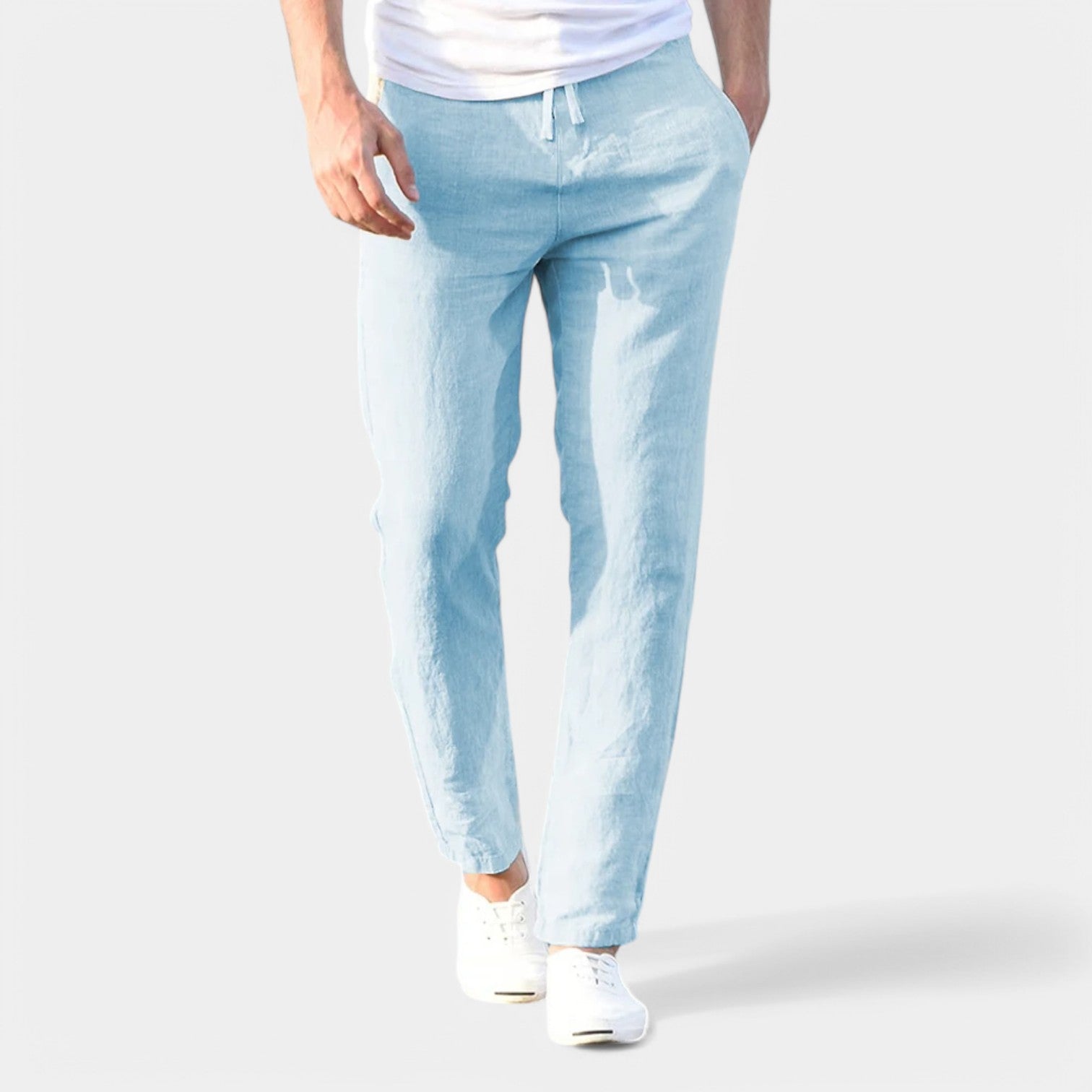 Valenti | Linen Blend Trousers - Slim Fit
