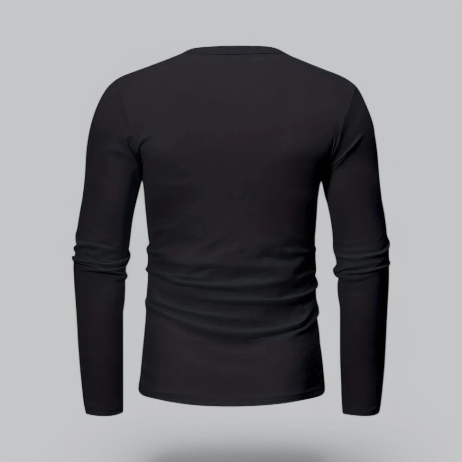 Valenti | Long Sleeve Henley Smart Shirt - Spring Casual Cotton Tee-VALENTI
