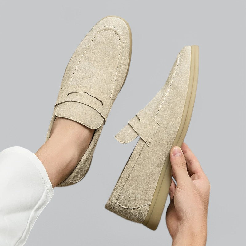 Valenti | Luxury Old-Money Loafers - Faux Suede Moccasins