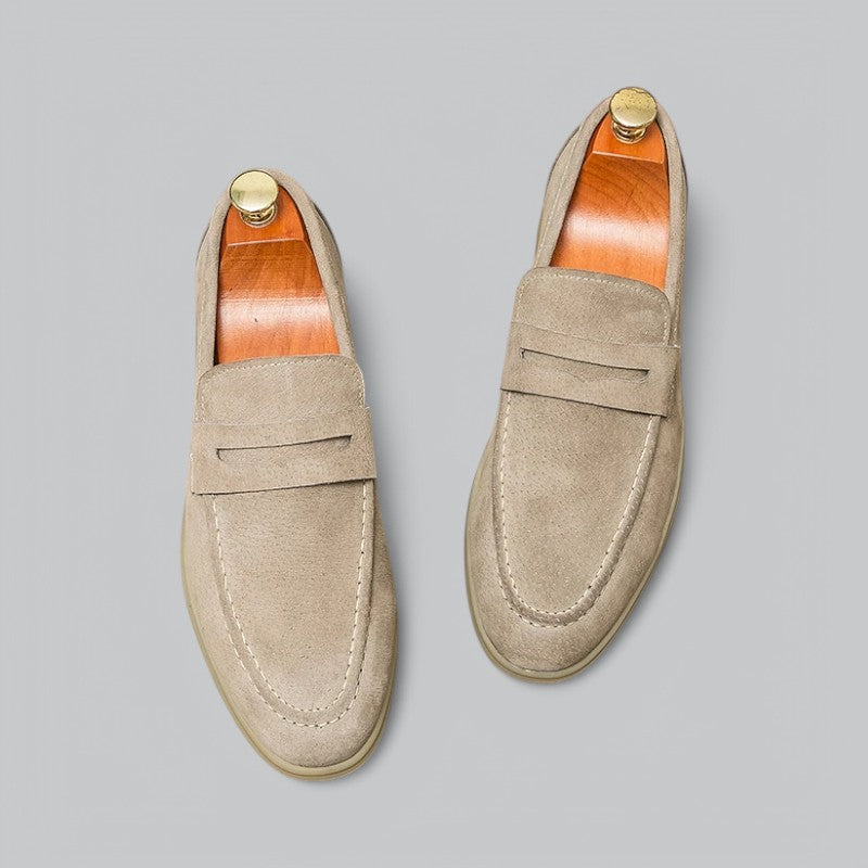 Valenti | Luxury Old-Money Loafers - Faux Suede Moccasins