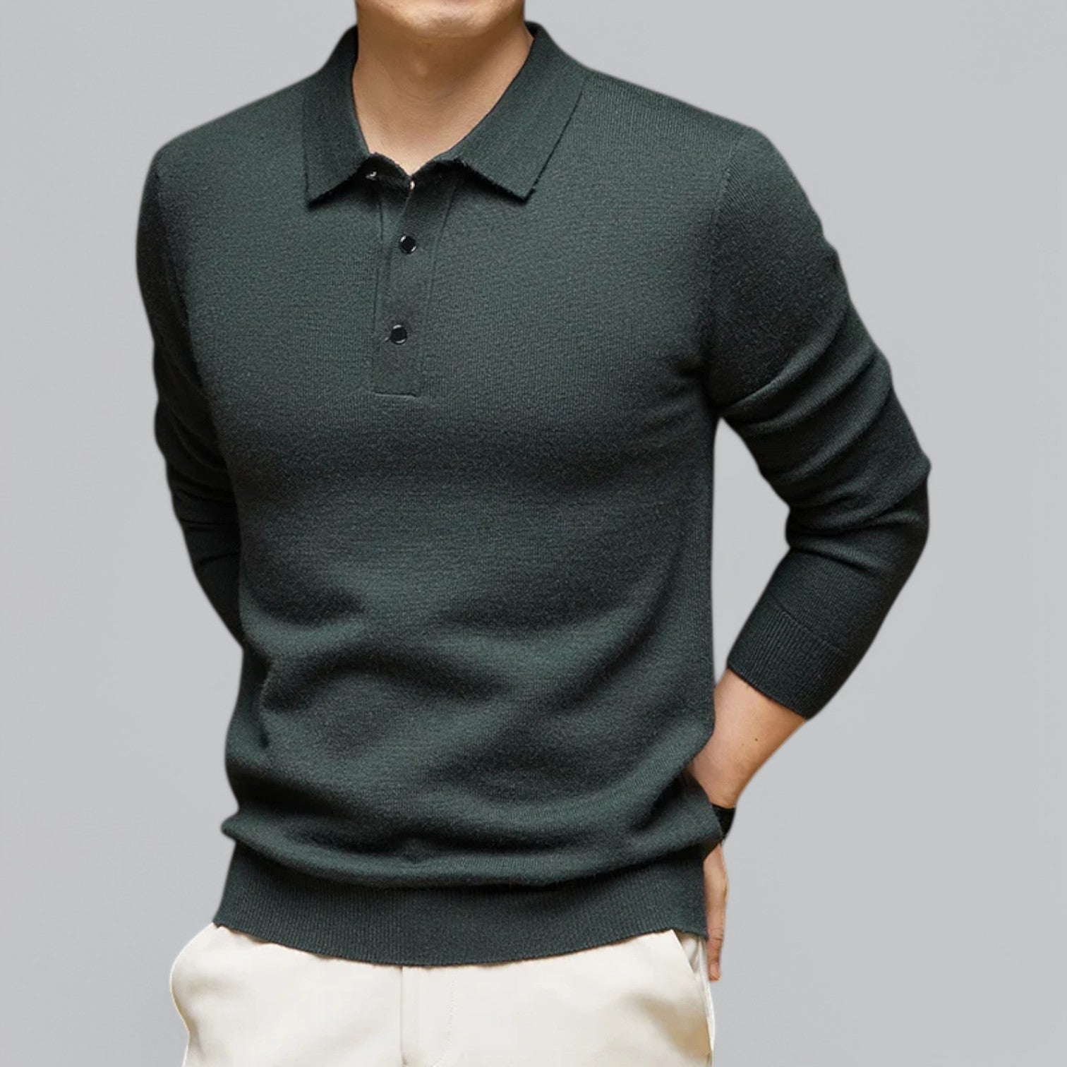 Valenti | Classic Cashmere Polo Jumper - Knitted Pullover