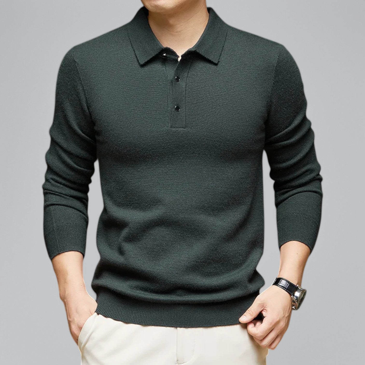 Valenti | Classic Cashmere Polo Jumper - Knitted Pullover
