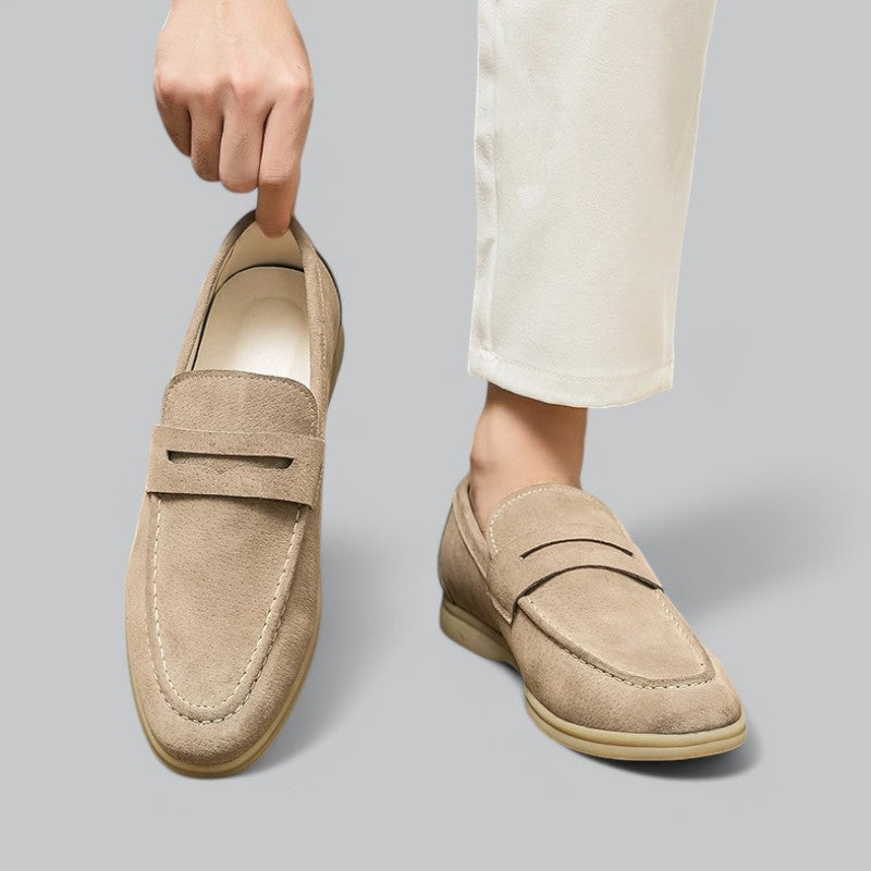 Valenti | Luxury Old-Money Loafers - Faux Suede Moccasins