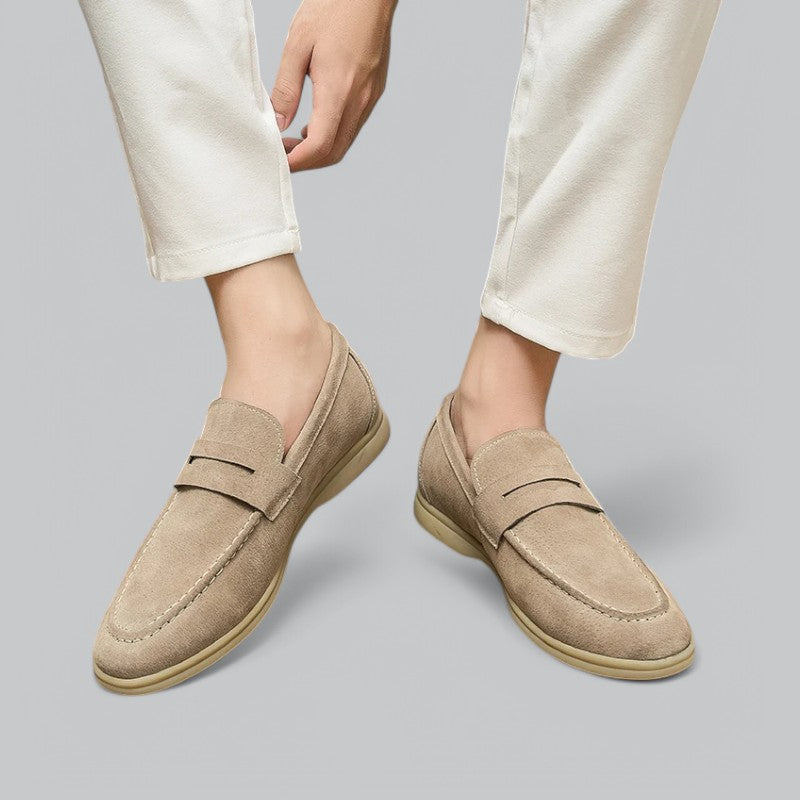 Valenti | Luxury Old-Money Loafers - Faux Suede Moccasins