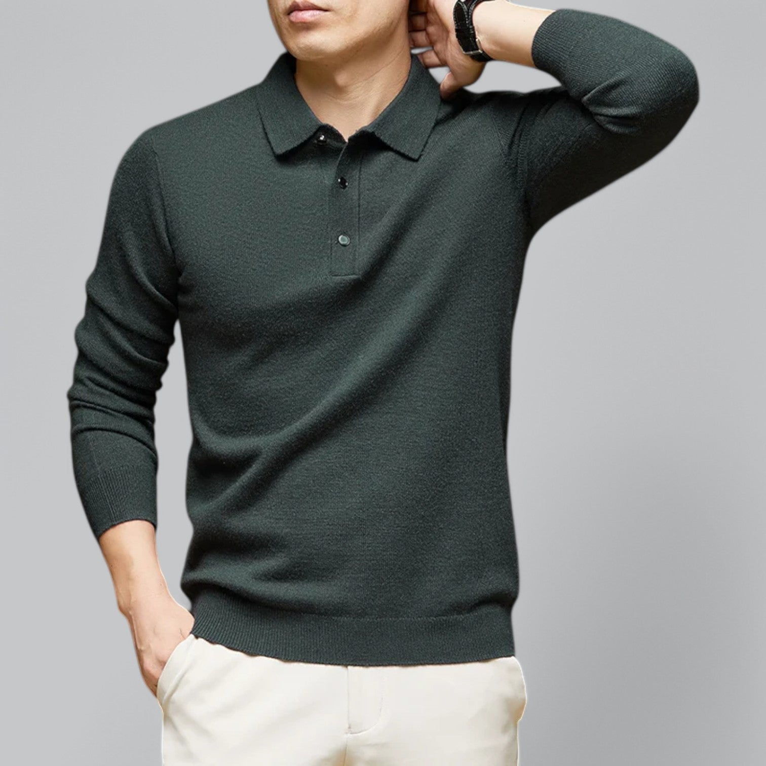 Valenti | Classic Cashmere Polo Jumper - Knitted Pullover