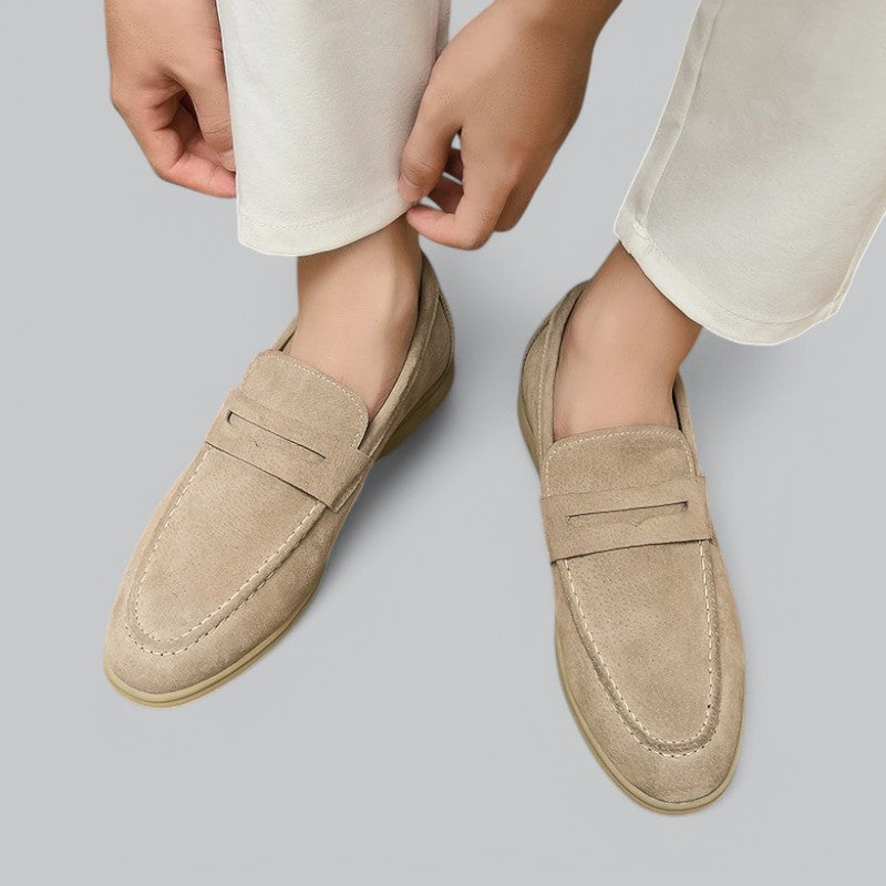 Valenti | Luxury Old-Money Loafers - Faux Suede Moccasins