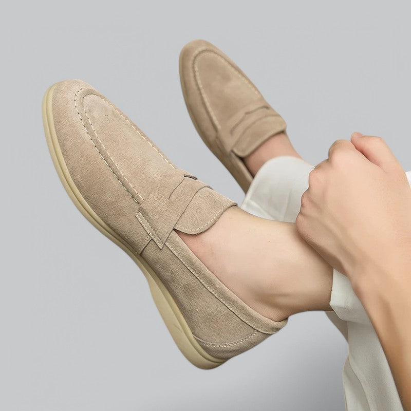 Valenti | Luxury Old-Money Loafers - Faux Suede Moccasins