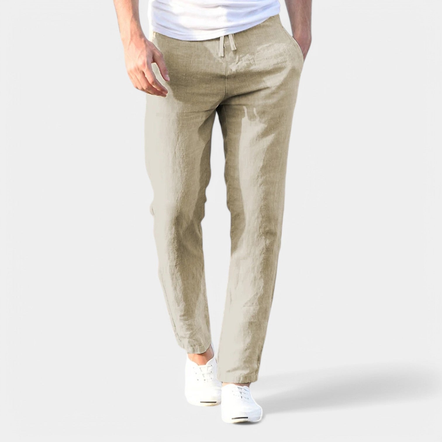 Valenti | Linen Blend Trousers - Slim Fit