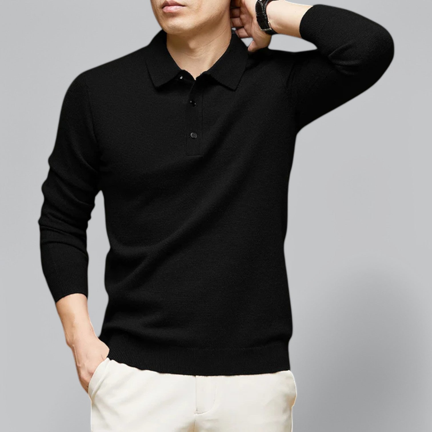 Valenti | Classic Cashmere Polo Jumper - Knitted Pullover