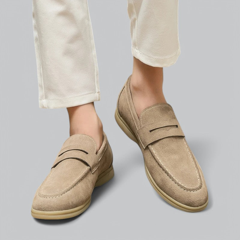 Valenti | Luxury Old-Money Loafers - Faux Suede Moccasins