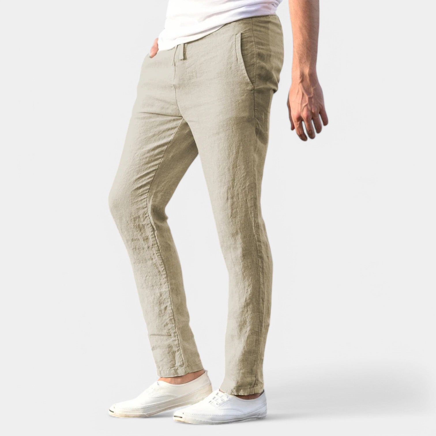 Valenti | Linen Blend Trousers - Slim Fit