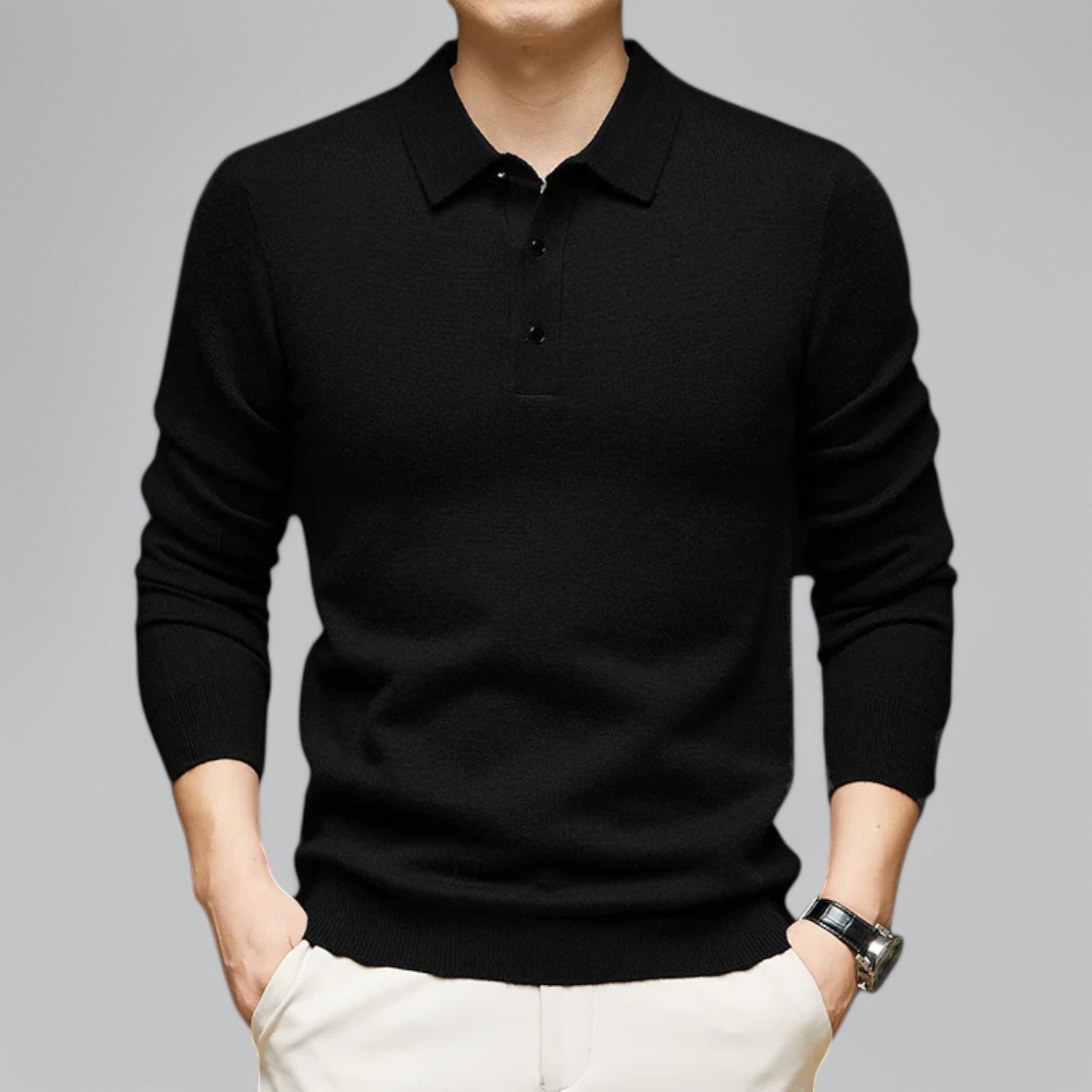 Valenti | Classic Cashmere Polo Jumper - Knitted Pullover