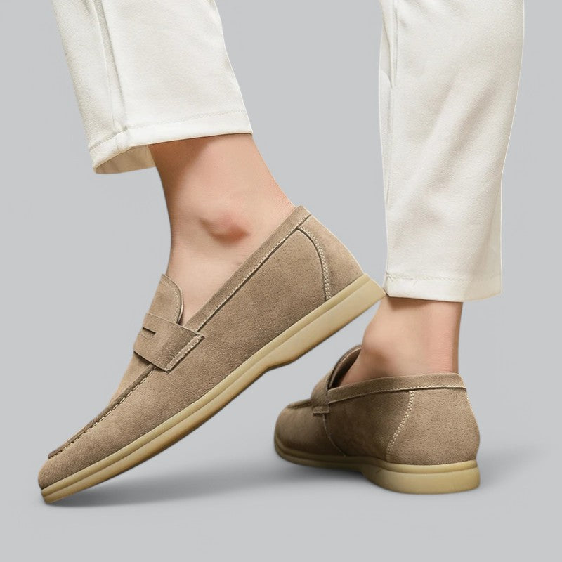 Valenti | Luxury Old-Money Loafers - Faux Suede Moccasins