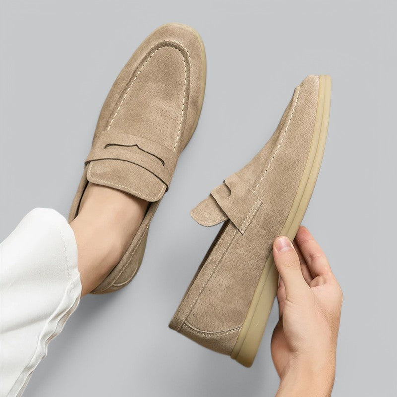 Valenti | Luxury Old-Money Loafers - Faux Suede Moccasins