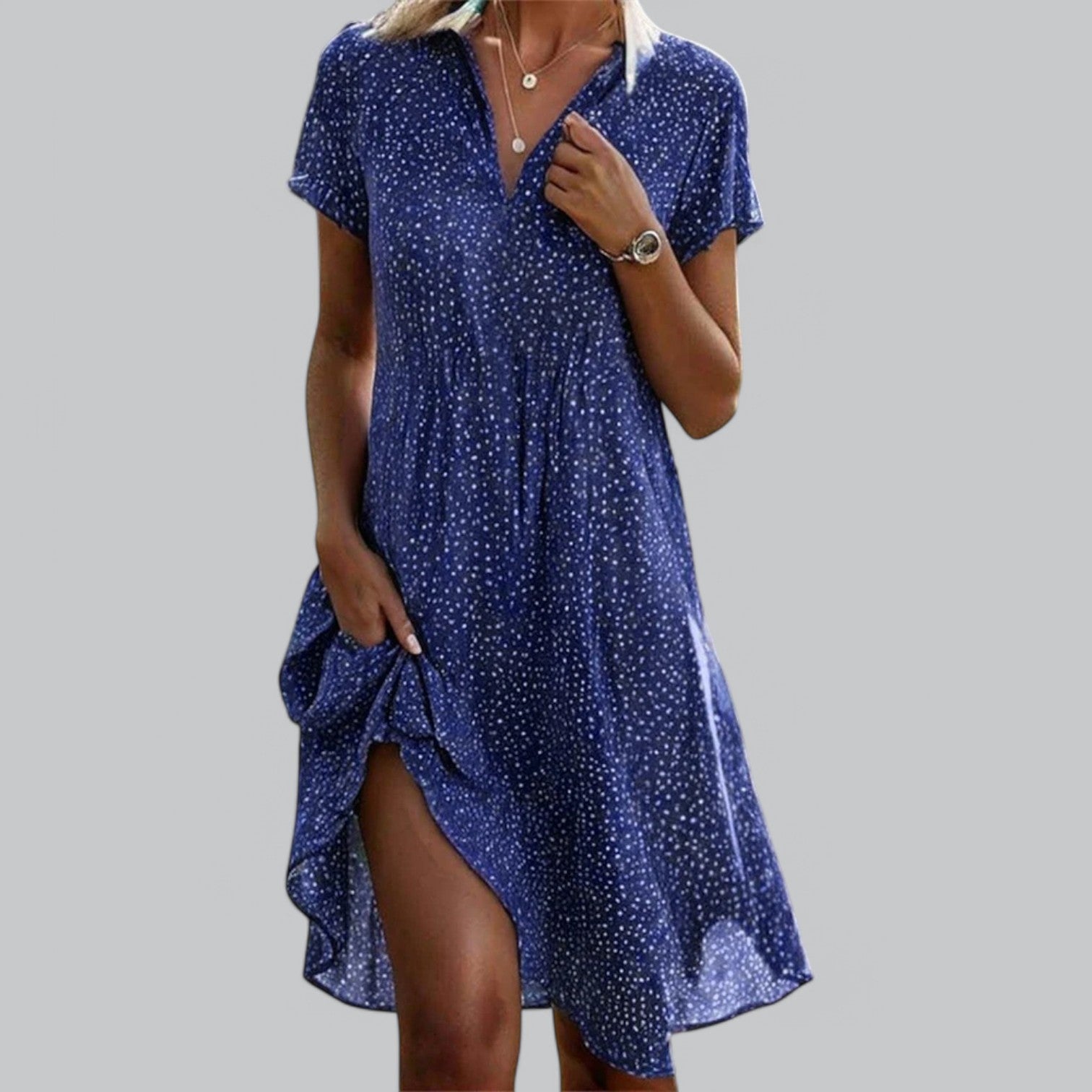 Valenti | Bohemian Summer Dress - Polka Dot Sundress