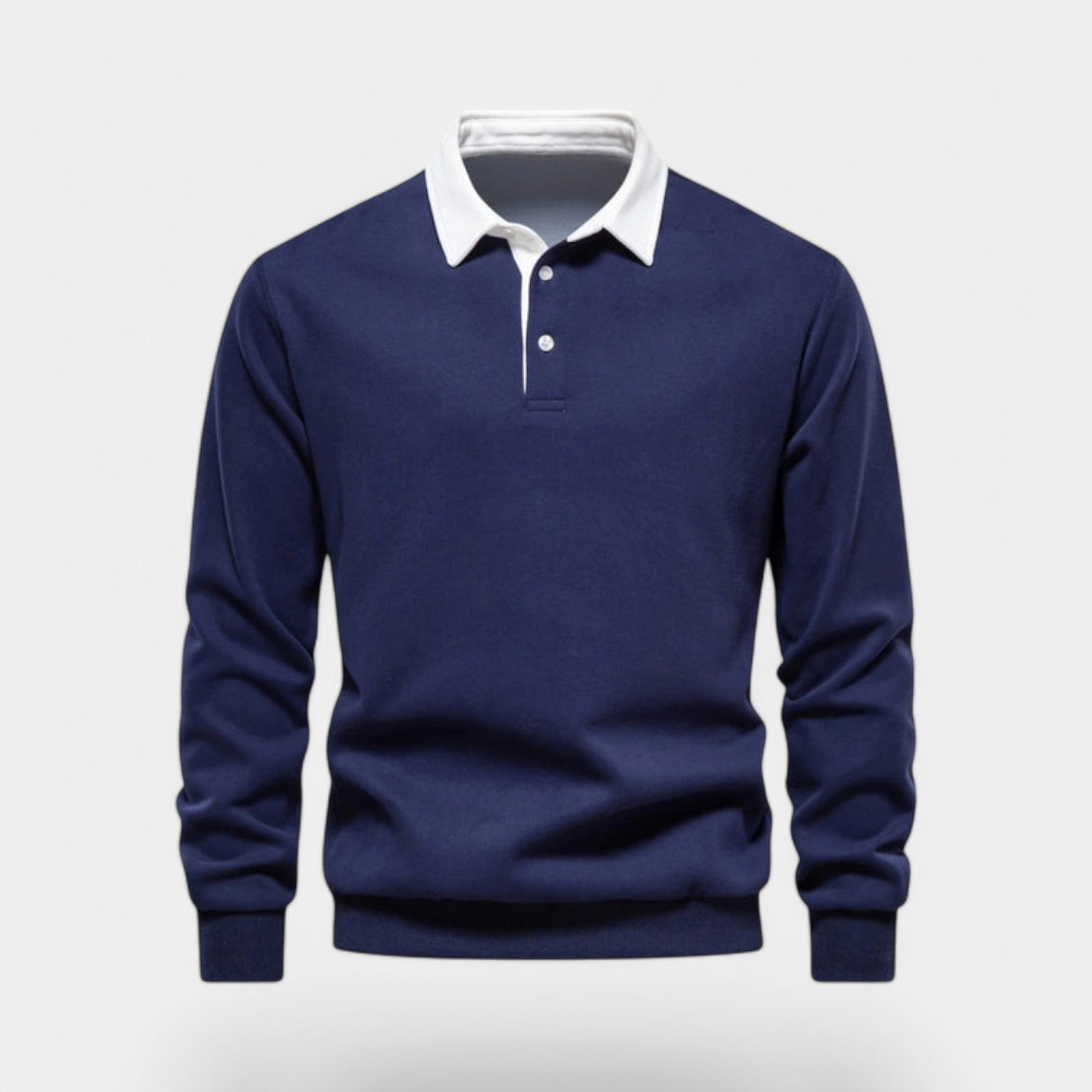 Valenti | Dress Collar Polo Neck Sweatshirt - Cotton Pullover