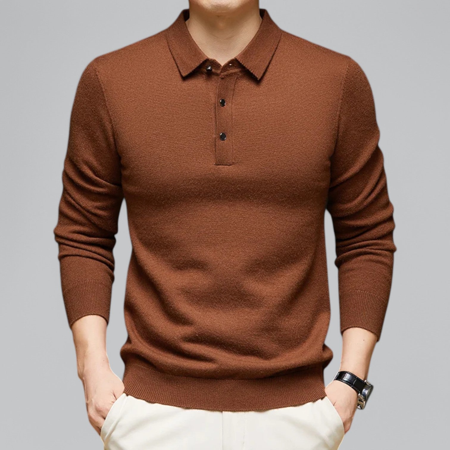 Valenti | Classic Cashmere Polo Jumper - Knitted Pullover