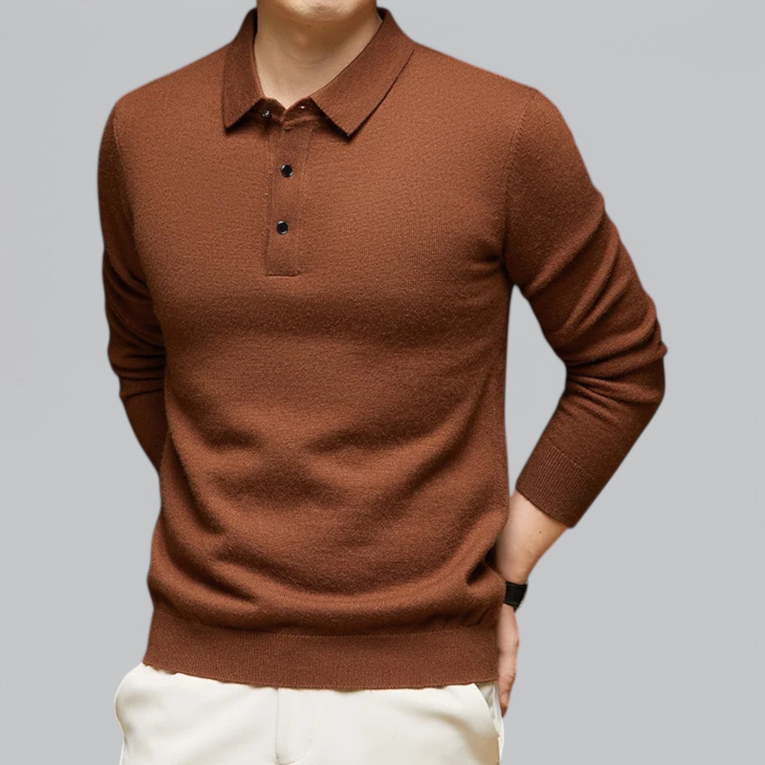 Valenti | Classic Cashmere Polo Jumper - Knitted Pullover